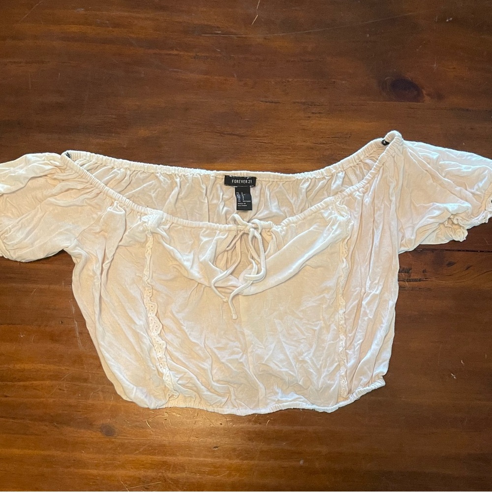 Forever 21 small white cropped top